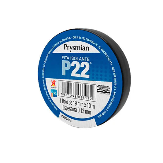 Fita Isolante Preta 10Mx13mm P22 Prysmian Pirelli C10