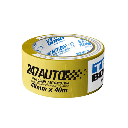 Fita Crepe 48Mmx40m Automotiva Amarelo Tekbond