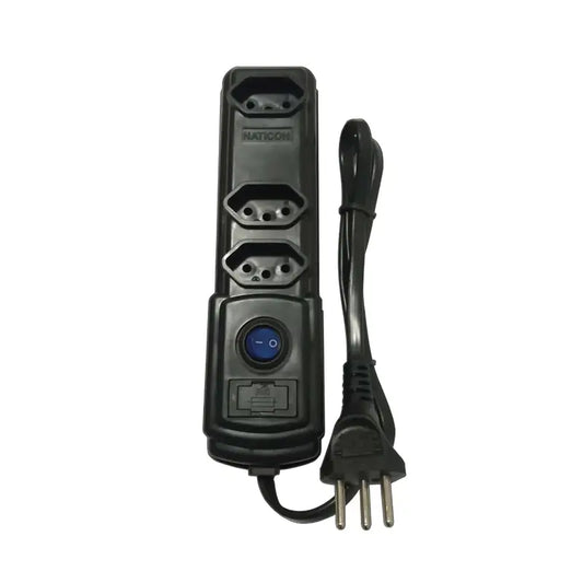 Filtro Linha 3 Tomadas Bivolt C/Fusível Naticon