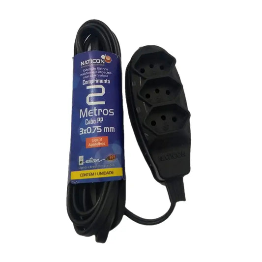 Extensão 02M Pp 2P+T 3 Saídas Naticon