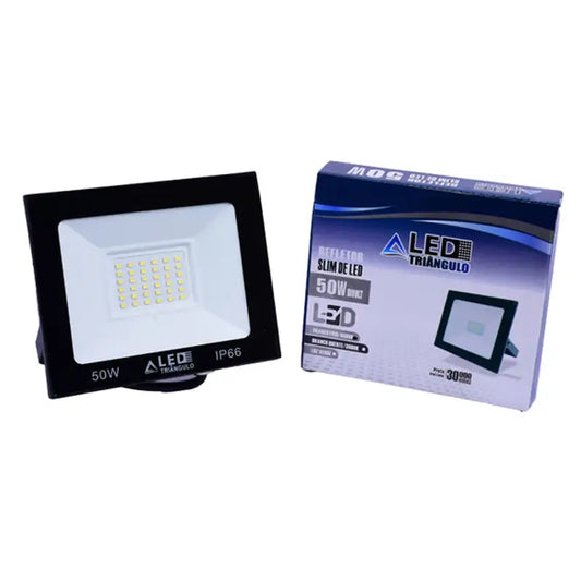 Refletor Led 50W Amarelo 3000K Led Triângulo Biv