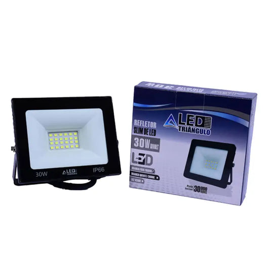 Refletor Led 30W Amarelo 3000K Led Triângulo Biv