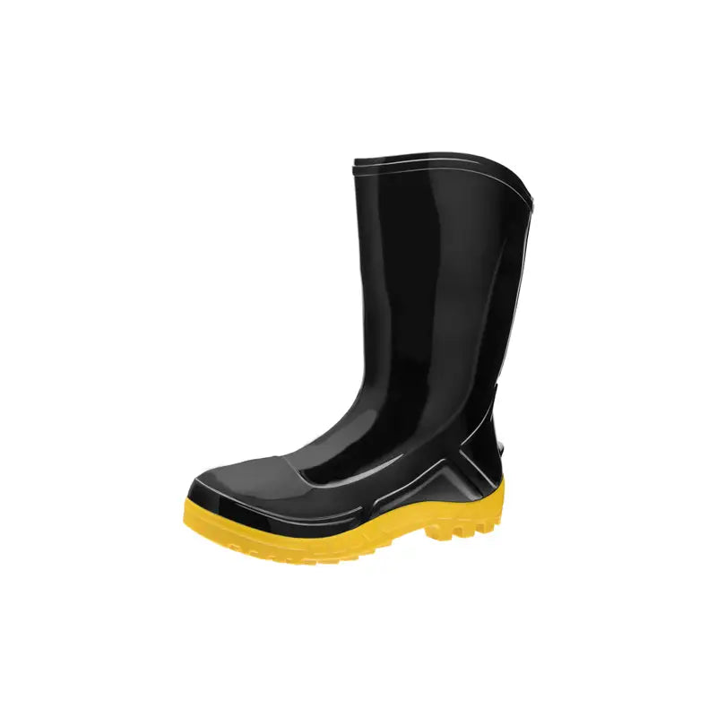 Bota Vulcaflex Preto/Amarelo Pvc Cano Médio C/Forro 37