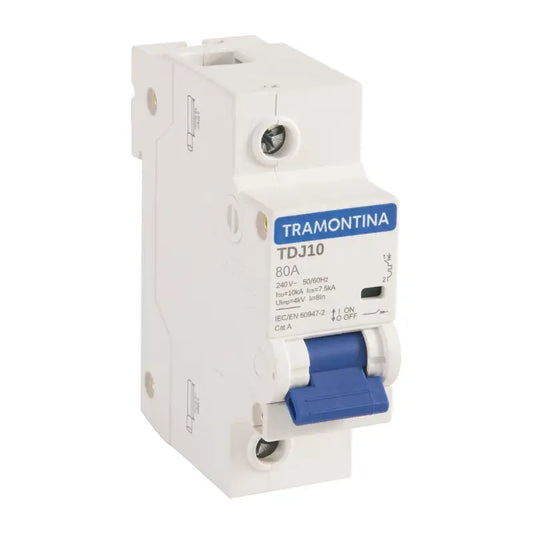 Disjuntor Unipolar 80A Branco Din 10Ka Tramontina