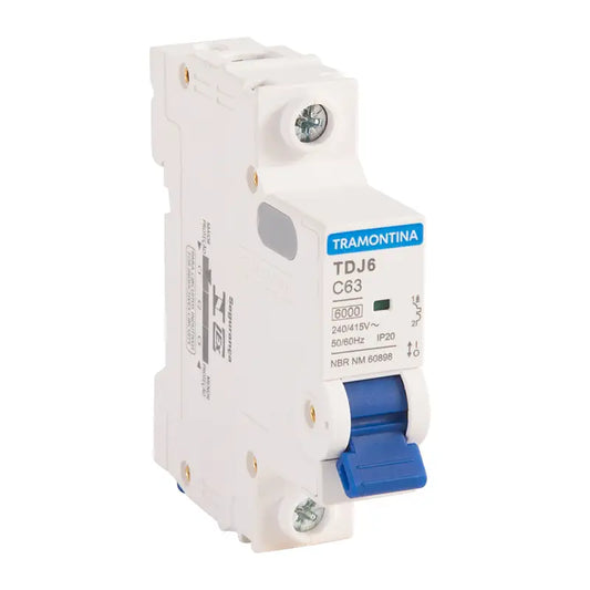 Disjuntor Unipolar 63A Branco Din 6Ka Tramontina