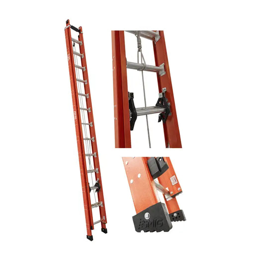Escada Extensível 13 A 23 Degraus Fibra Vidro 4,2X7,2M Esmig