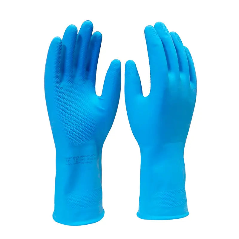 Luva Látex Azul Forrada C/Verniz Silver M Imbat