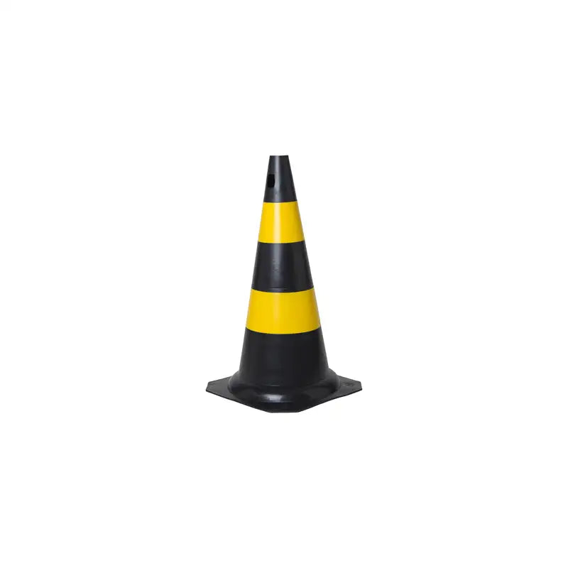Cone Sinalizador 50Cm Preto/Amarelo Kteli