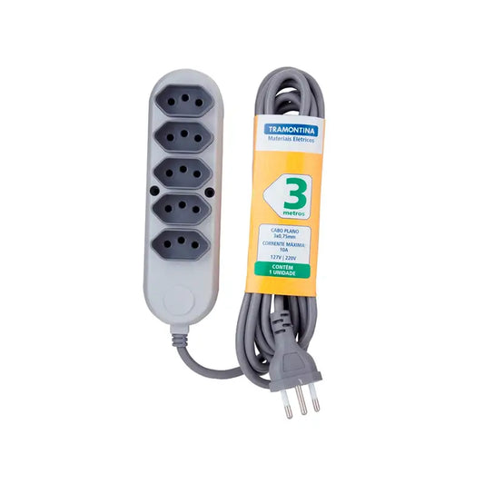 Extensão 03M Pp 2P+T 5 Saídas Tramontina