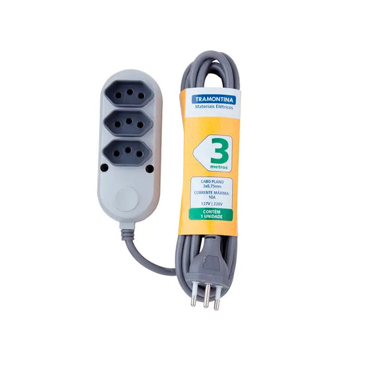 Extensão 03M Pp 2P+T 3 Saídas Tramontina