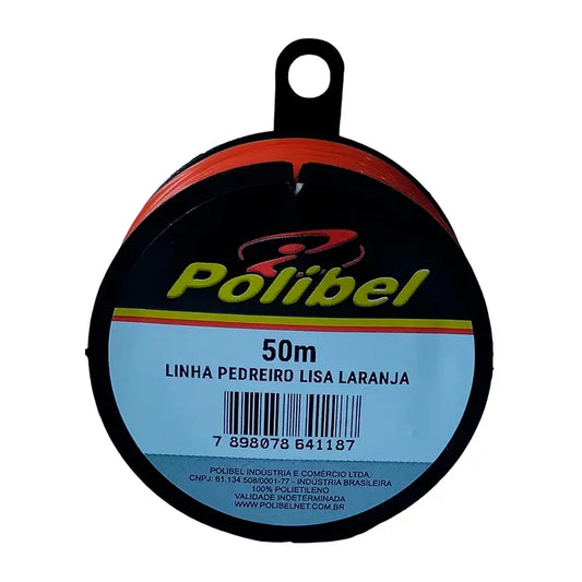Linha Pedreiro Lisa 50M Laranja Polibel