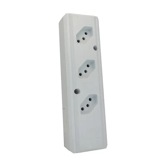 Tomada Barra Tripla Branca 10/20A Pro45 Inte