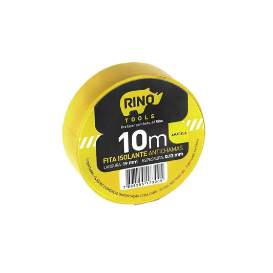 Fita Isolante Amarelo 10Mx19mm Rino C10