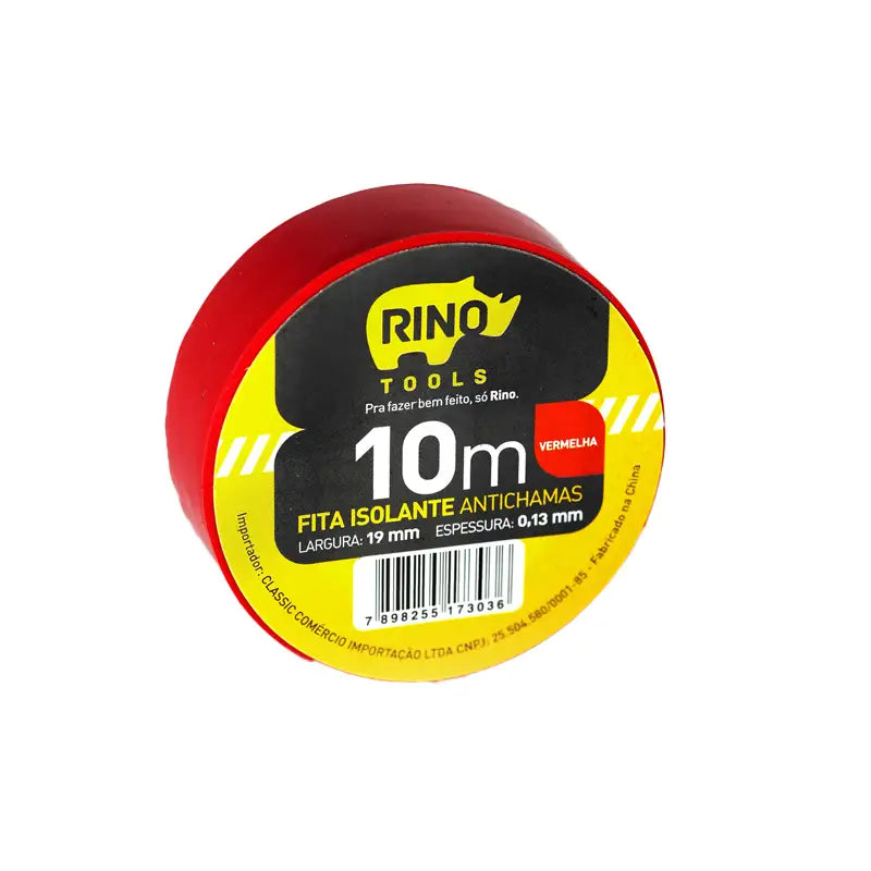 Fita Isolante Vermelho 10Mx19mm Rino C10