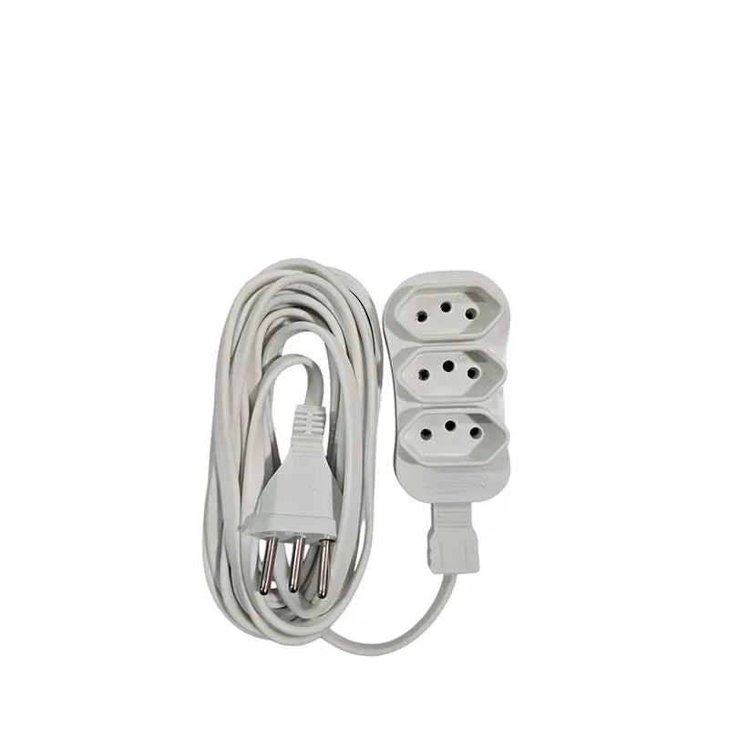 Extensão 05M Pp 2P+T 3 Saídas Branca Jetcon