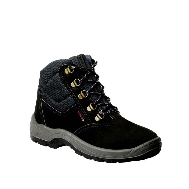 Botina Amarrar Biqueira Pvc Nobuck Preto 43