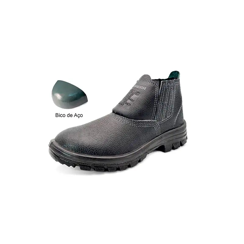 Botina Elástico C/Biqueira Bronze Garra 45 Preto