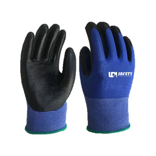 Luva Poliéster Revestimento Nitrílico Azul/Preto 10=G Ldi