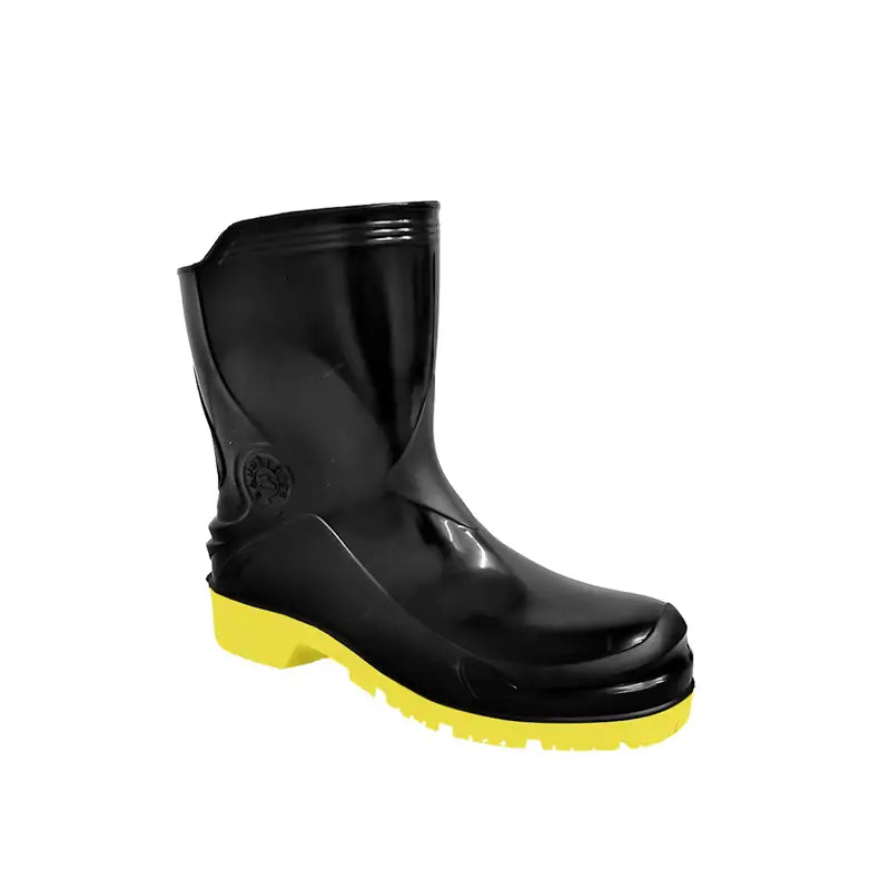 Bota 7 Léguas Preto/Amarelo Pvc Cano Médio C/Forro 40