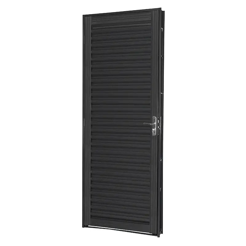 Porta Aço Lado Direito Veneziana 80X215 Cinza Crv