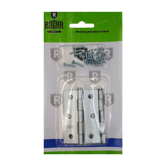 Dobradiça Zincada Galvanizada 2,5X1,5/8 Rocha C3 En