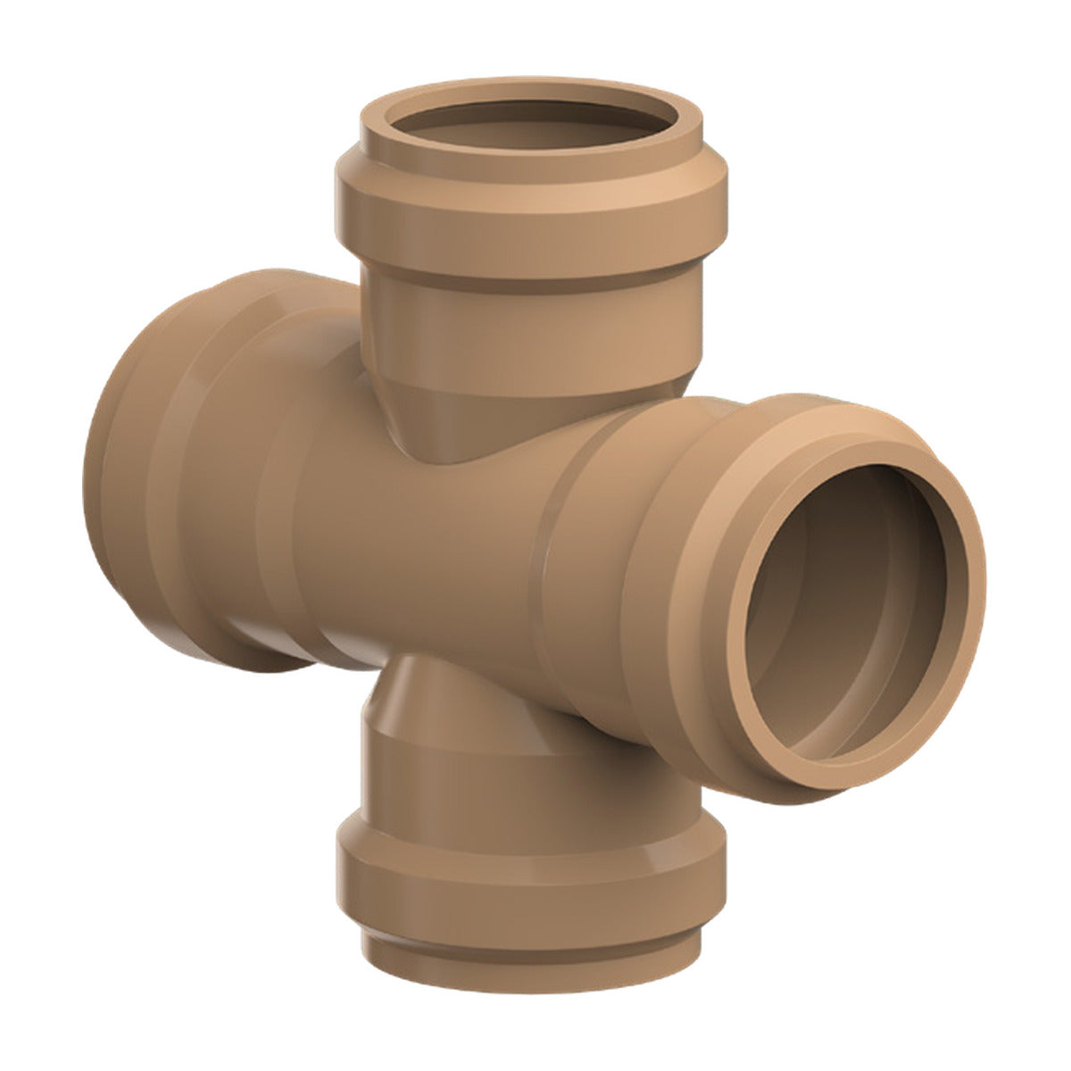 Cruzeta BBBB PBA PVC 60 mm Adutora NBR 5647 DVG Precon Tubozan