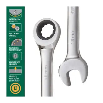 Chave Combinada Catraca 18Mm Sata
