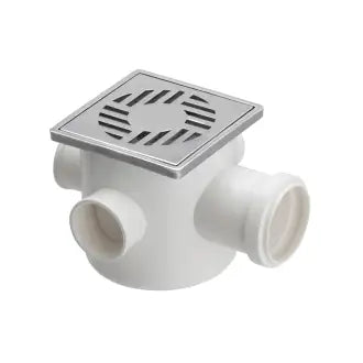 Caixa Sifonada 100X100x50 Quadrada Cromada Krona