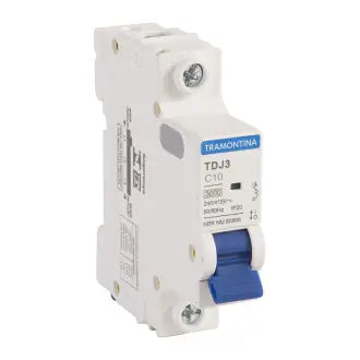 Disjuntor Unipolar 10A Branco Din Tramontina C12