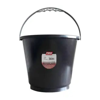 Balde Concreto Plástico 12L Preto Reforçado Max C6