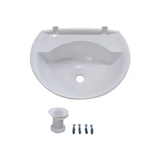 Lavatório Plástico 35X28 Branco C/Válvula Astra