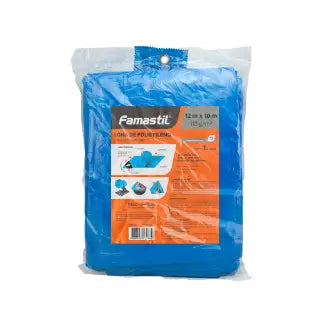Lona Polietileno 12X10=120M² 110G/M² Azul Famastil