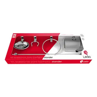 Acessório Banheiro 5 Peças Aço Inox Leão