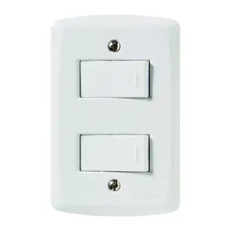 Interruptor 2 Simples 2X4 10A Branco Lux2 Tramontina C10