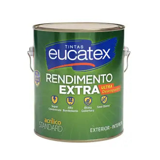 Tinta Acrílica Eucatex Exterior/Interior Gelo Rendimento Extra 3,6L