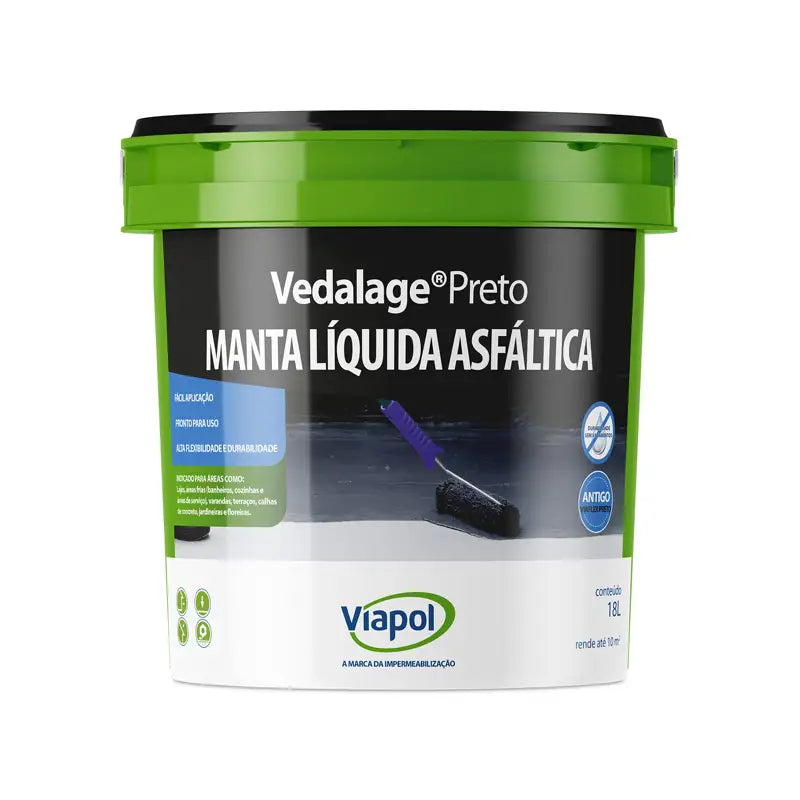 Impermeabilizante P/Lajes Preto 18Kg Viaflex