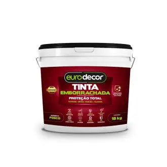Tinta Emborrachada 18Kg Platina Eurodecor