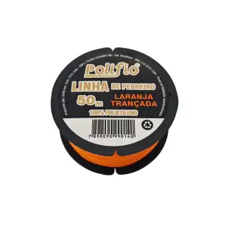 Linha Pedreiro Trançada 50M Laranja Polifio C12