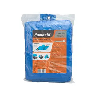 Lona Polietileno 05X05=25M² 110G/M² Azul Famastil