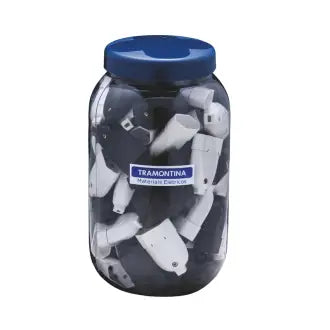 Pino Fêmea 2P 10A Preto/Branco Tramontina C66
