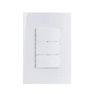 Interruptor 3 Simples 2X4 10A Branco Sleek Margirus