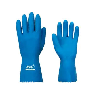 Luva Látex Azul Forrada C/Verniz Silver G Volk C12