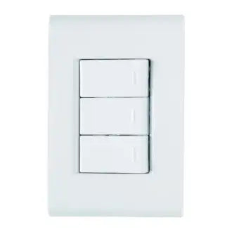 Interruptor 3 Simples 2X4 10A Branco Liz Tramontina