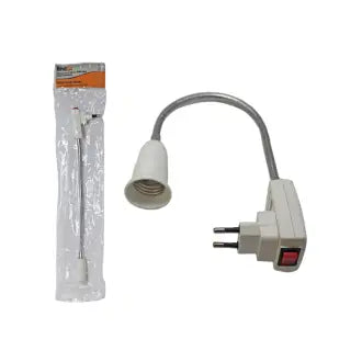 Soquete Bocal 2P Adaptador Liga/Desliga Branco Bestfer