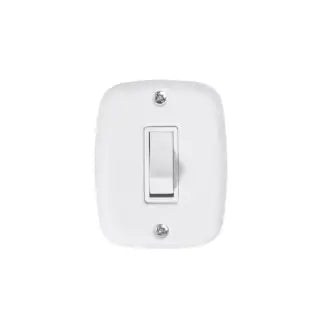 Interruptor X Sobrepor 1 Tecla Simples 10A Branco Pluzie C12