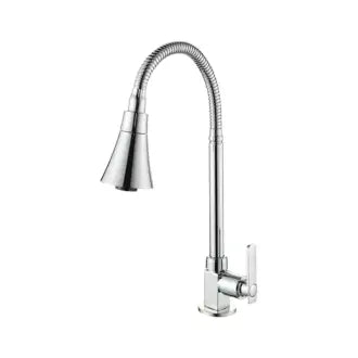 Torneira Pia Mesa Bica Móvel 1/2 Volta Flexível Inox