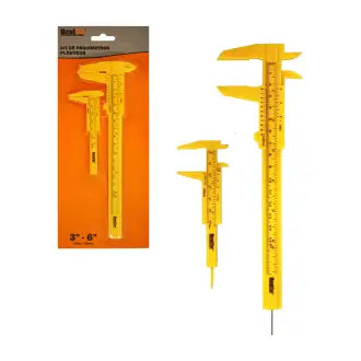 Paquímetro Plástico 2 Peças 6" E 3" Bestfer