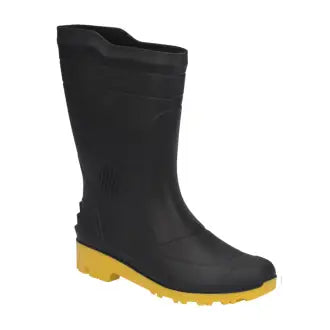 Bota Pega Forte Preto/Amarelo Cano Médio S/Forro 45/6 C3