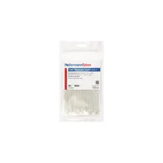 Abraçadeira Nylon 100Mmx2,5 Branca Hellerman C100