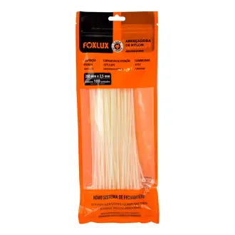 Abraçadeira Nylon 200Mmx2,5 Branca Foxlux C100